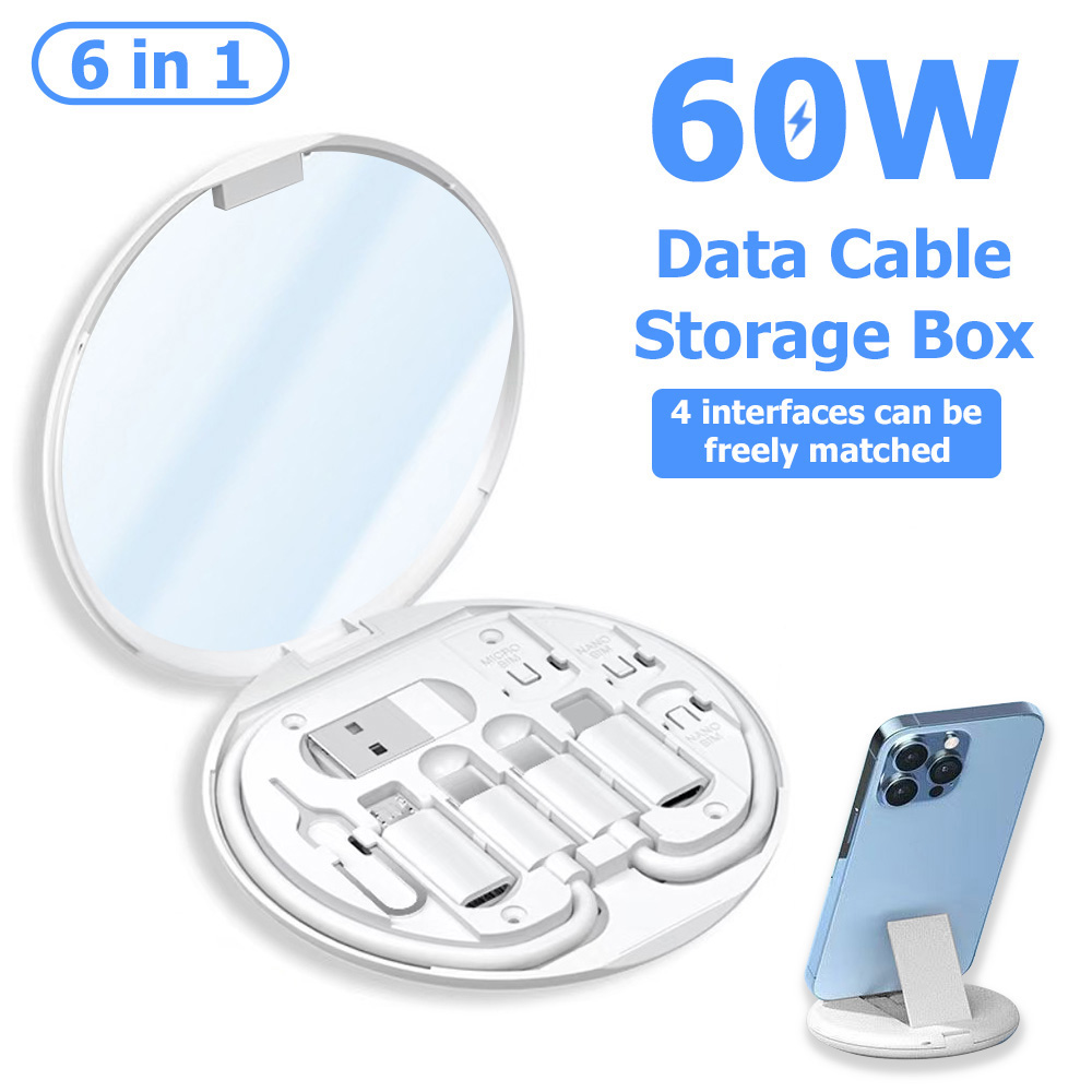 Laptop Accessories Essential - 6-in-1 60W 다기능 충전 케이블 세트