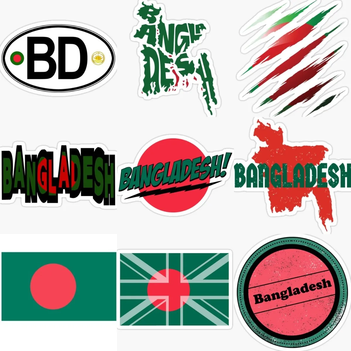 방글라데시 BD 국기 지도 배지 크리에이티브 스티커 오 - Laptop Accessories Bd 리뷰 및 가격