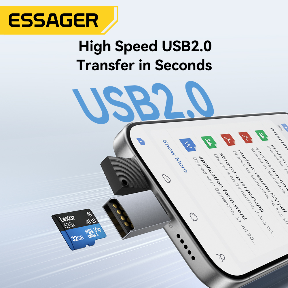 Essager 2 in 1 TF SD 카드 리더기 US - Laptop Accessories For Programmers 리뷰 및 가격