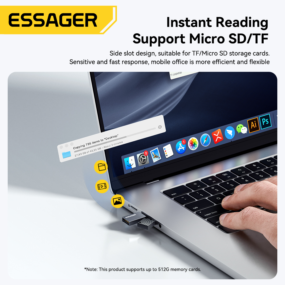 Essager 2 in 1 TF SD 카드 리더기 US - Laptop Accessories For Programmers 리뷰 및 가격